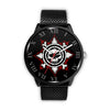 3D Skull Watch - Stainless steel back with leather/ stainless steel band 003 - designfullprint
