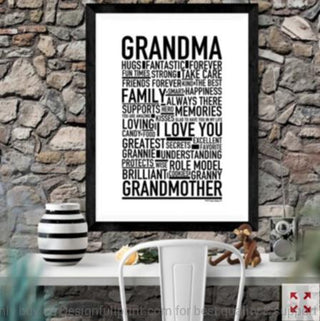 Gift For Grandma Gift For Mom Fantastic Grandma Thankful Gift For Grandmothers Poster PA