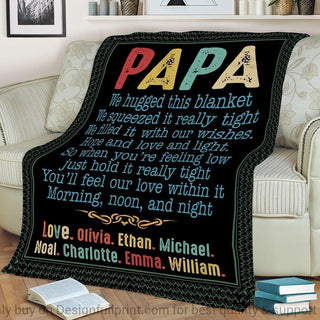 Personalized Love Papa Premium Blanket