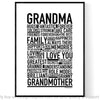 Gift For Grandma Gift For Mom Fantastic Grandma Thankful Gift For Grandmothers Poster PA