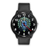 3D Skull Watch - Stainless steel back with leather/ stainless steel band 004 - designfullprint
