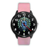 3D Skull Watch - Stainless steel back with leather/ stainless steel band 004 - designfullprint