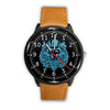 3D Skull Watch - Stainless steel back with leather/ stainless steel band 005 - designfullprint