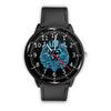 3D Skull Watch - Stainless steel back with leather/ stainless steel band 005 - designfullprint