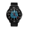 3D Skull Watch - Stainless steel back with leather/ stainless steel band 005 - designfullprint