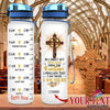 Gift For Christian From The Rooftops I Proclaim That I Am Yours Jesus Cross Personalized Water Track Bottle NHD