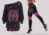 My Wing Will Have To Wait My Story Is Not Over Yet Breast Cancer Off Shoulder Long Sleeve Top and Leggings Set HG