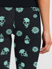 Women Elastic Skinny Sexy Sugar Skull and Daisy Leggings 012 - designfullprint