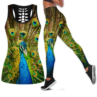 Peacock Tank Top And Leggings Set