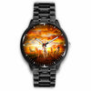 Awesome 3D Sunrise Horse Watch - Stainless Steel Back With Leather/ Stainless Steel Band 001 - designfullprint