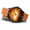 Awesome 3D Sunrise Horse Watch - Stainless Steel Back With Leather/ Stainless Steel Band 001 - designfullprint