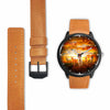 Awesome 3D Sunrise Horse Watch - Stainless Steel Back With Leather/ Stainless Steel Band 001 - designfullprint