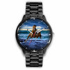 Awesome 3D Blue Sea and Horse - Stainless Steel Back With Leather/ Stainless Steel Band 002 - designfullprint