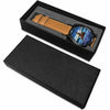 Awesome 3D Blue Sea and Horse - Stainless Steel Back With Leather/ Stainless Steel Band 002 - designfullprint