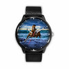 Awesome 3D Blue Sea and Horse - Stainless Steel Back With Leather/ Stainless Steel Band 002 - designfullprint