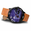 Awesome 3D Horses Galloping Along The Sea Watch - Stainless Steel Back With Leather/ Stainless Steel Band 004 - designfullprint