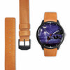 Awesome 3D Horses Galloping Along The Sea Watch - Stainless Steel Back With Leather/ Stainless Steel Band 004 - designfullprint