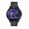 Awesome 3D Horses Galloping Along The Sea Watch - Stainless Steel Back With Leather/ Stainless Steel Band 004 - designfullprint
