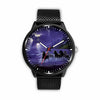 Awesome 3D Horses Galloping Along The Sea Watch - Stainless Steel Back With Leather/ Stainless Steel Band 004 - designfullprint