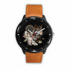 3D Wolf and Dream-catcher Watch - Stainless steel back with leather/ stainless steel band 001 - designfullprint