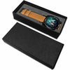3D Wolf Watch - Stainless steel back with leather/ stainless steel band 002 - designfullprint