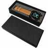 3D Neon Wolf Watch - Stainless steel back with leather/ stainless steel band 005 - designfullprint