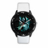 3D Neon Wolf Watch - Stainless steel back with leather/ stainless steel band 005 - designfullprint