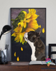 Boston Terrier Sunflower Canvas Art and Poster CM Gifts For Dog Lovers