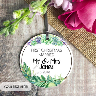 Personalized Ceramic Circle Ornament 12 - designfullprint