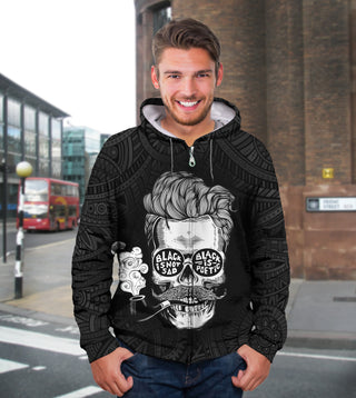 Skull Man 3D Print Unisex Zip Up Hoodie 013- Black Is Poetic - designfullprint