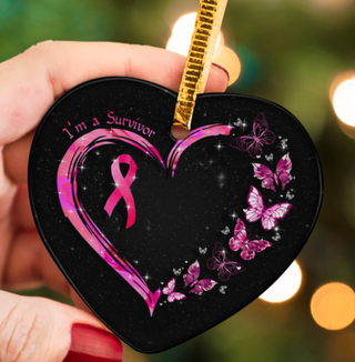 Im Survival Breast Cancer Christmas Ornament LH