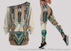 Gift For Native American Native American Off Shoulder Long Sleeve Top and Leggings Set LN