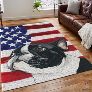 French Bull Dog Us Flag Pet Lover Dog Lover Rug CH Gifts For Dog Lovers