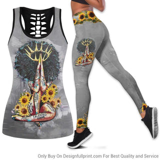 Black Pride Black Queen Incredible Girl Empowerment Black Woman Tank Top Legging Set LN