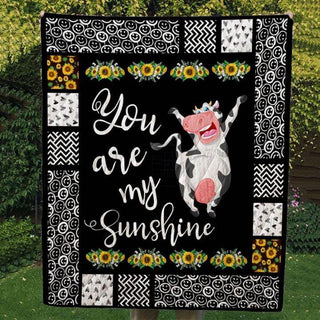 Cow Blanket Cow Print Blanket Cowhide Blanket Cow Baby Blanket You Are My Sun Shine Blanket HG