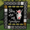 Cow Blanket Cow Print Blanket Cowhide Blanket Cow Baby Blanket You Are My Sun Shine Blanket HG