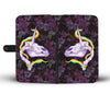 Awesome Cell Phone Wallet Case for Universal Models - Unicorn Skull 001 - designfullprint
