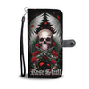 Awesome Cell Phone Wallet Case for Universal Models - Rose and Skull - designfullprint