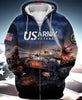 Gift For Veteran Lover Gift For Army Army Veteran Sherpa Unisex Size  Zip-up Hoodie CH