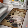 Pug Dog In This House We Are Family Pet Lover Dog Lover Rug CH Gifts For Dog Lovers