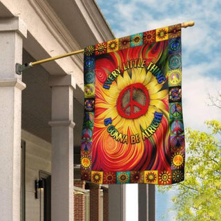 Gift For Hippie Everything Will Be Alright Peace the People US FLag LN