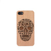 [US Only] Wood Phone Case for Universal Models - Skull 001 - designfullprint