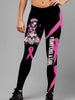 Skull Gift Pink Sugar Skull Girl Breast Cancer Awareness Premium Leggings