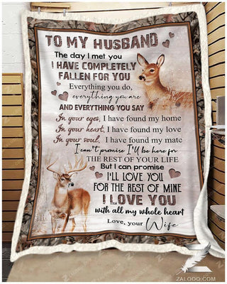 Blanket Deer To my husband The day I meet you