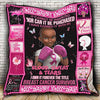 Breast Cancer Survivor Black Woman Sherpa Blanket HG