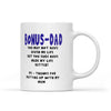 Bonus-Dad Mug, Christmas Gift Present Birthday Father’s Day Gift