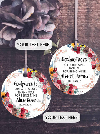 Personalized Ceramic Circle Ornament 14 - designfullprint