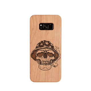 [US Only] Wood Phone Case for Universal Models - Skull 002 - designfullprint