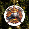 American Hat Firefighter Ornament LH