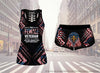 Gift For Veteran Lover Female Veteran Tank and Shorts Set